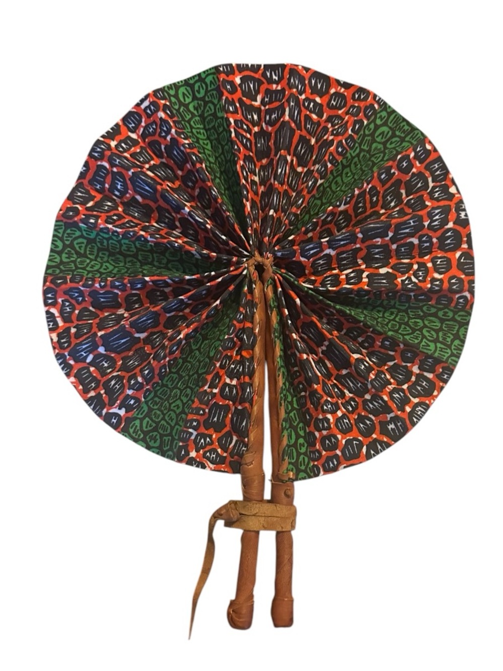 African Folding Hand Fan – Colorful Ankara Print